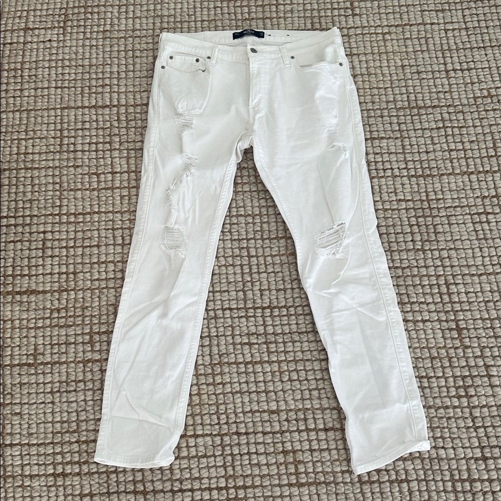 Hollister White Denim Pants